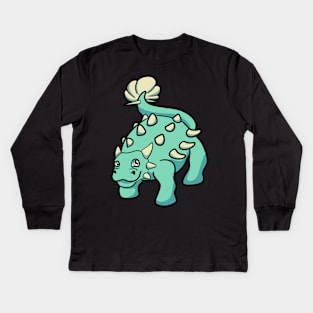 Cute ankylosaurus Kids Long Sleeve T-Shirt